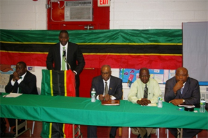 Minister, Hon.Robelto Hector, Chairman, Mr. Chilstone Francis, Premier of Nevis, Hon. Joseph Parry, Attorney General, Hon. Patrice Nisbett and Former Deputy Premier , Mr. Hensley Daniel