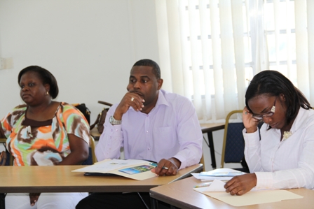 More participants at the Marine Protection Awareness Workshop at the Nevis Cooperative Conference Room in Charlestown on October 31, 2012