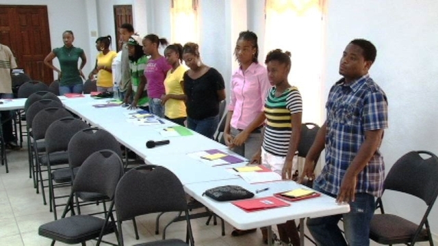 A section of participants at the Mini Business Lab Training Course for Young Entrepreneurs hosted by the Division of Youth Affairs on Nevis.