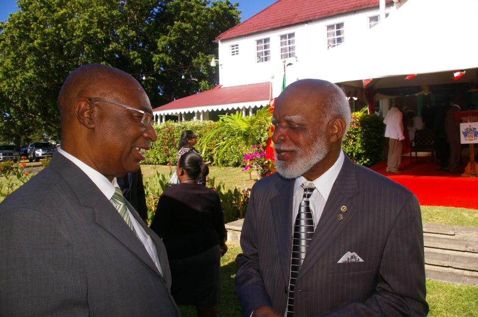Premier, Hon. Joseph Parry with incoming Governor General , Sir Edmund Lawrence  