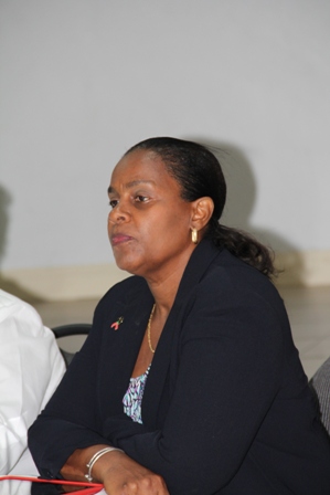 Clinical Care Coordinator, Medical Officer of Health in the Ministry of Health on Nevis Dr. Judy Nisbett