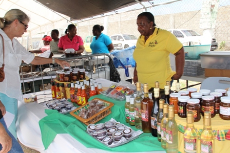 Products from Local Agro Processor on display at the Department of Agriculture’s 19th annual Agriculture Open Day at the Villa Grounds in Charlestown