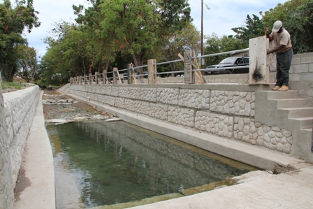 The Ministry of Tourism’s ongoing renovation works at the Bath Stream which is said to have therapeutic properties for hundreds of years