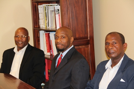Some members of the Nevis Electricity Company Limited’s new Board of Directors (L-R) Chairman Mr. Mc Levon “Mackie” Tross, Mr. Timothy A. Caines and Mr. Clarence Jeffers
