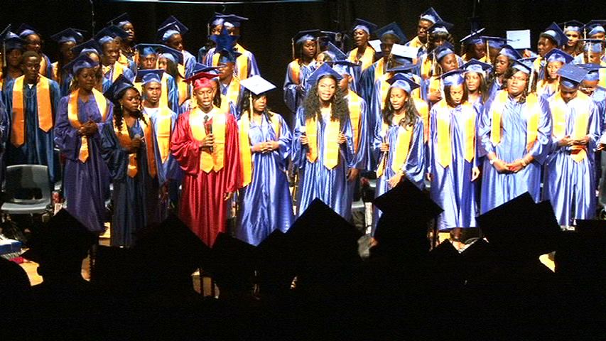 Students of the Nevis Sixth Form College and the Charlestown Secondary School Graduation Ceremony held on November 13, 2013, at the Nevis Performing Arts Centre 2013 under the theme ‘Reflecting on the Past, Consolidating the Present, Illuminating the future’