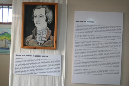 Part of an exhibit honouring the memory of Alexander Hamilton at the Alexander Hamilton Museum his birthplace on Samuel Hunkins Drive, Charlestown in Nevis (file photo)