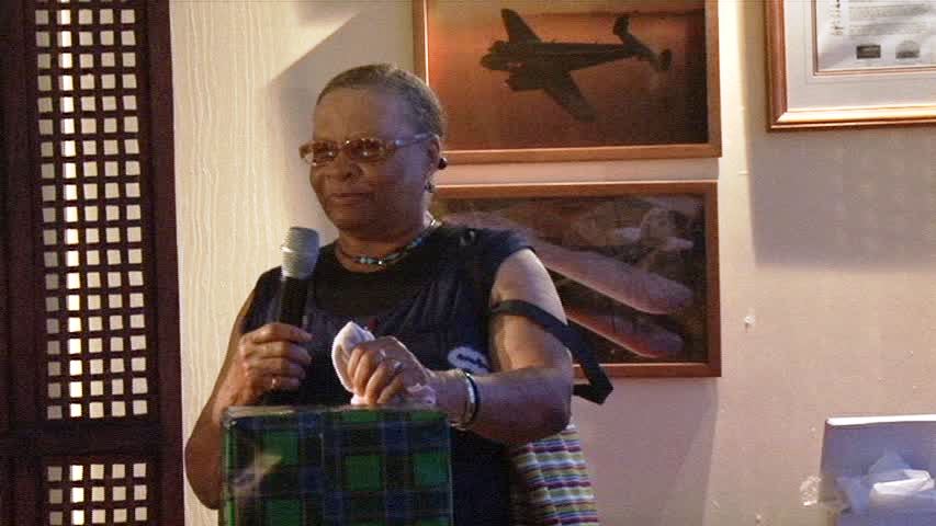 Retiree Ms. Elvira “Fairy” Clarke served for 22 years at the Vance W. Amory International Airport as a cleaner during a send off ceremony in her honour at the airport on December 30, 2013