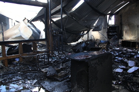 The interior of the Treasury Building which suffered structural, water and fire damage during an early morning fire on January 17, 2014