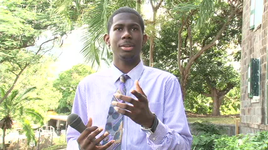 Theon Tross, President of the Nevis Youth Council