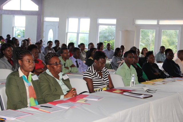A section of participants at the Nevis Financial Services Regulation and Supervision Department’s 2014 AML/CFT Seminar and Training workshop at the Occasions Entertainment Arcade on March 03, 2014.
