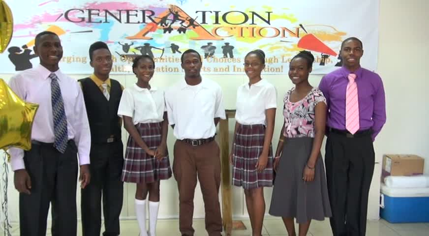 The new Executive of the Nevis Youth Council (L-R) Dwayne Hendrickson, President; Luciano Morrison, Vice President; Clayticia Daniel, Secretary; Donne Dyer, Assistant Secretary; Tameka Vyphuis, Treasurer; Daniella Ward, Assistant Treasurer and Bervis Burke, Public Relations Officer