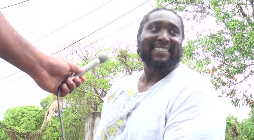 Brandon “Bubah” Willett a resident and small business owner of Hamilton giving his views on the Hamilton road works on June 19, 2014