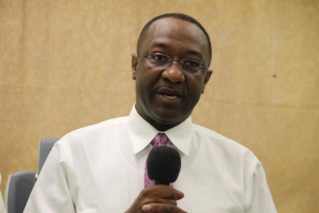 US-based Cardiologist/Internist Dr. Charlie Rouse at a welcoming ceremony at the Alexandra Hospital on July 07, 2014