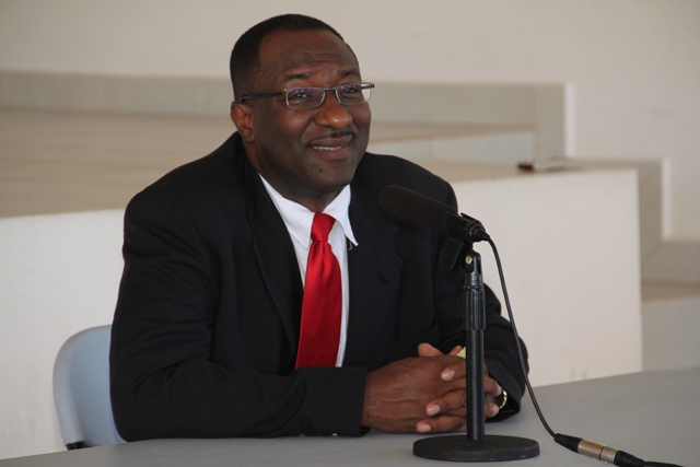 Cardiologist/Internist Dr. Charlie Rouse during an earlier visit to Nevis