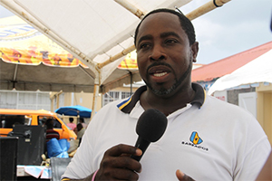 Forestry Officer in the Department of Agriculture Floyd Liburd, at the first annual Mango Madness Festival in Charlestown on July 11, 2014