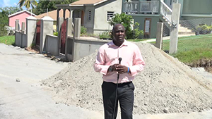Minister of Communications and Works on Nevis Hon. Alexis Jeffers at Colquhoun Development