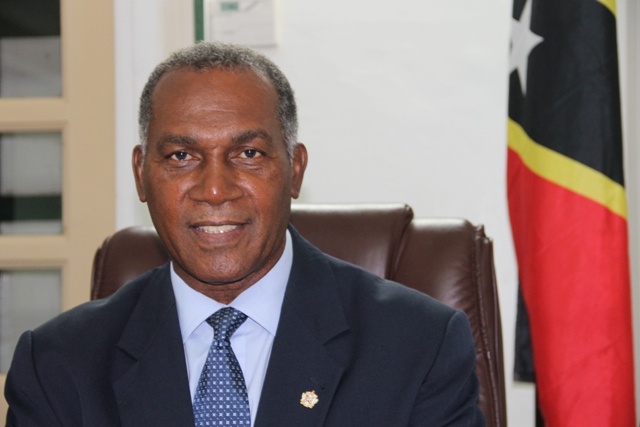 Premier of Nevis Hon. Vance Amory at his Bath Plain office on February 12, 2015