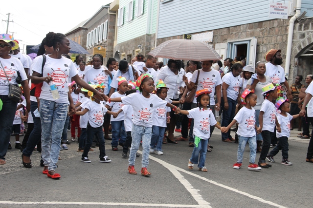 Child Month Parade moving through the streets of Charlestown on June 12, 2015