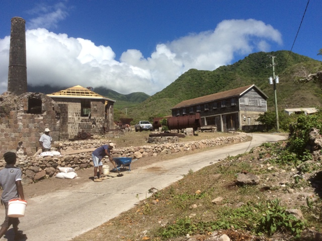 Ongoing works at the New River Estate grounds under the Ministry of Tourism’ s New River Rehabilitation Project