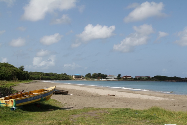 Gallows Bay, one of several beaches on the Caribbean Sea coast on Nevis unaffected by Sargassum seaweed