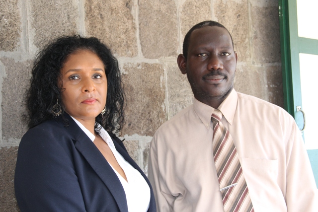 Assistant Permanent Secretary in the Ministry of Tourism John Hanley and new Communications Officer in the Ministry of Tourism on Nevis Shelagh James on October 21, 2015