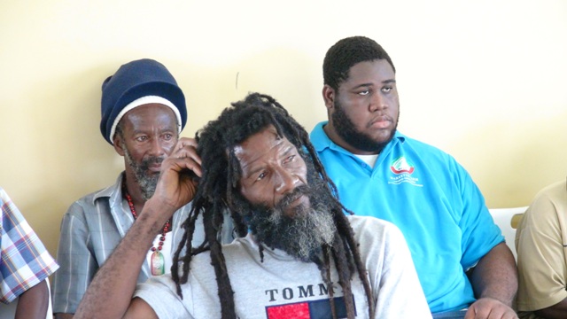 A section of Farmers on Nevis and Department of Agriculture staff at the Farmer Field School Technology training session on Nevis on October 06, 2015