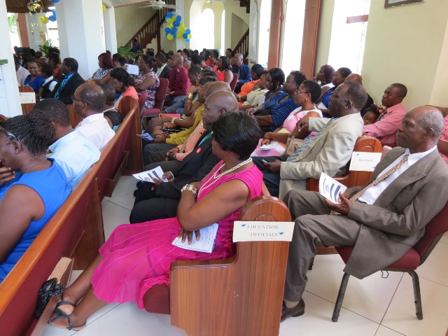 A section of persons attending the Gingerland Secondary School’s 42nd annual Graduation Ceremony at the Gingerland Methodist Church on November 12, 2015