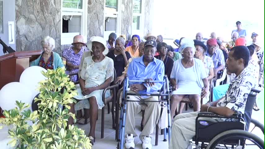 Seniors at the Flamboyant Nursing Home at a recent Thanksgiving service there