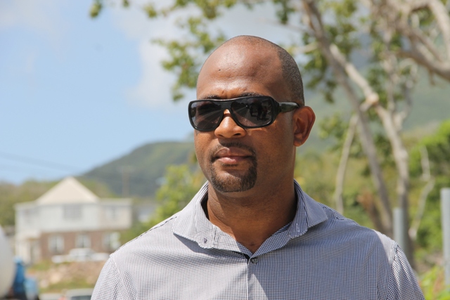 Raoul Pemberton, Director of the Public Works Department in Nevis, on site at the Hanley’s Road Rehabilitation Project on February 29, 2016