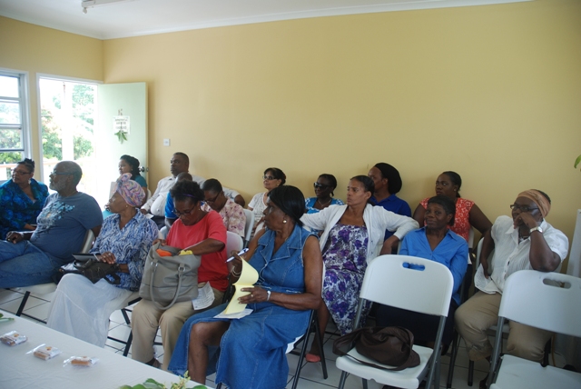 Participants at the at the Ministry of Agriculture’s conference room at Prospect during the closing ceremony of a recent Mango Value Addition Training Workshop hosted by the Inter-American Institute for Cooperation on Agriculture in partnership with the Departments of Agriculture on St. Kitts and Nevis