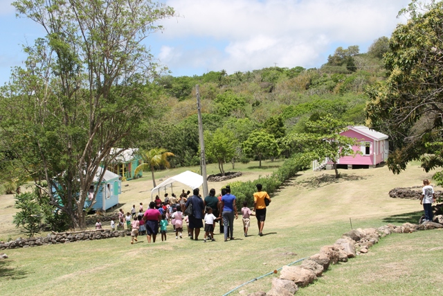 Students and teachers at the Ministry of Tourism’s Nevisian Heritage Life at the Nevisian Heritage Village in Zion on May 05, 2016