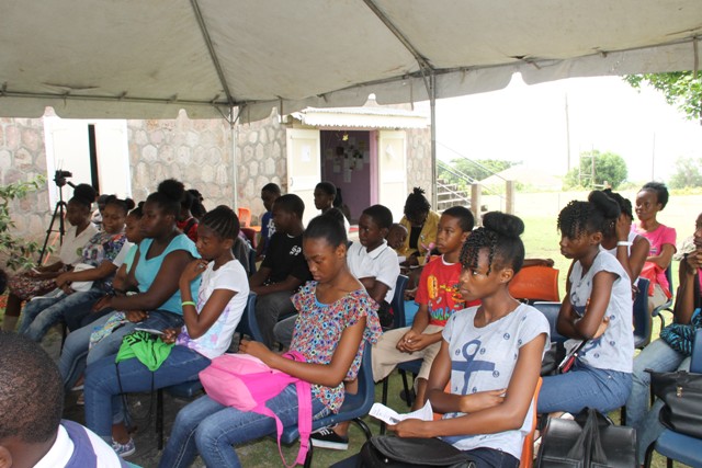 A section of the participants at the opening ceremony of the at the Gingerland Public Library’s 26th annual Summer Environmental Awareness Programme on Friday July 01 2016, at the facility