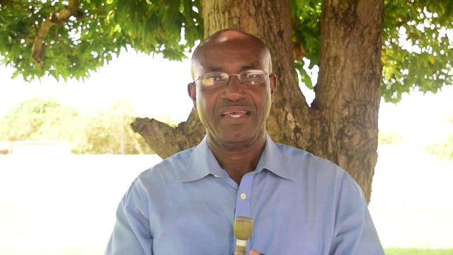 Spencer Hanley, President of the St. Kitts and Nevis Red Cross Society speaking to the department of Information on October 12, 2016