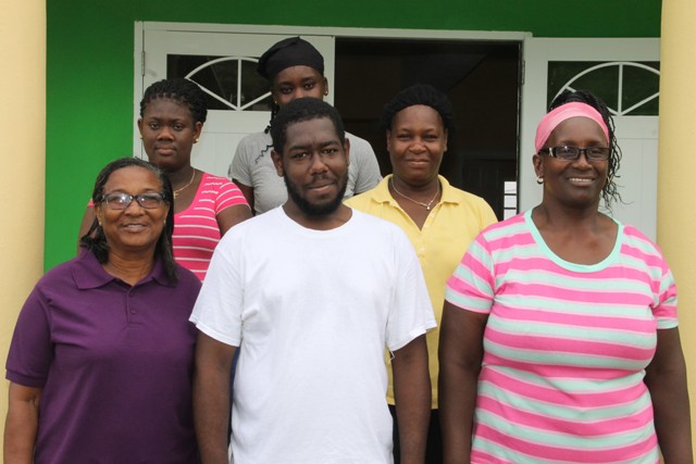 Staff of the Joycelyn Liburd Primary School’s cafeteria (front row l-r) Administrative Supervisor Marion Lescott, head cook Shavon Lawrence, and Sandra Claxton. (Back row l-r) kitchen attendant Randelicia Chapman, cooks Tesheba Freeman and Sandra Hobson