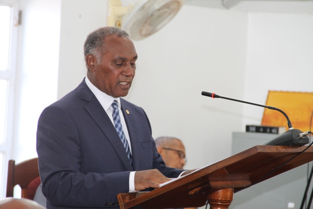 Premier of Nevis Hon. Vance Amory at the Nevis Island Assembly on November 30, 2016