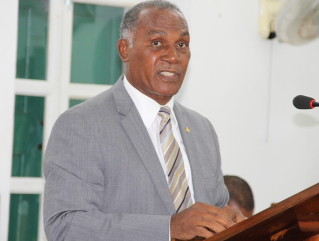 Premier of Nevis Hon. Vance Amory at a sitting of the Nevis Island Assembly (file photo)