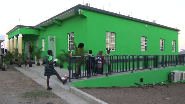 The Joycelyn Liburd Primary School’s cafeteria in Gingerland, after its official opening on February 14, 2017