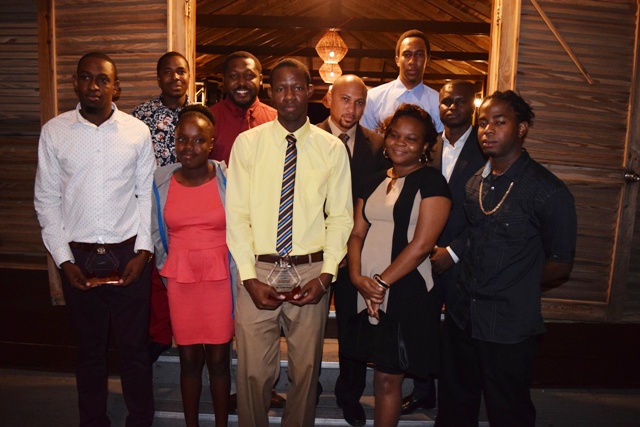 Director of the Information Technology Department Quincy Prentice (second row extreme right) and his staff at the department’s 2nd Annual ITD Delta Awards Dinner at the Nisbet Plantation Beach Hotel on February 18, 2017