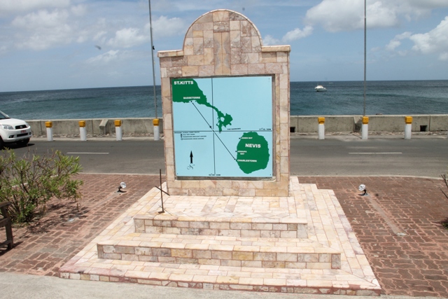 The back section of the M.V. Christena Disaster memorial on Samuel Hunkins Drive depicts the area in which the disaster took place 47 years ago  