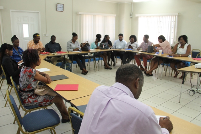 A section of participants at a workshop for small business owners at the Red Cross Building on November 13, 2017, hosted by the Small Business Development Unit in the Ministry of Finance in the Nevis Island Administration