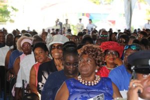 A section of officials present at the Inauguration Ceremony of the Nevis Island Administration at the Elquemedo T. Willett Park on December 24, 2017