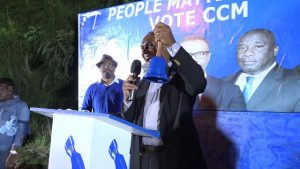 Hon. Vance Amory announces local election date at a public meeting in Church Ground on November 30, 2017