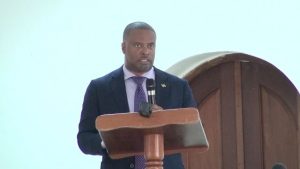 Premier of Nevis Hon. Mark Brantley addressing Heads of Departments at a meeting with members of the Nevis Island Administration Cabinet at the St. Paul’s Anglican Church Hall on January 04, 2018