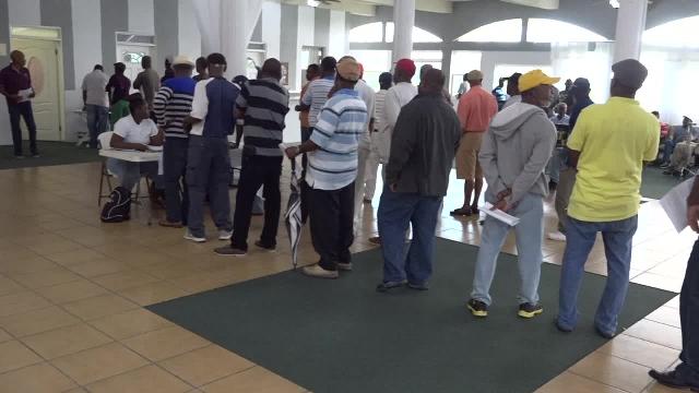 A section of the men at the prostate cancer screening clinic at the Occasions Entertainment Centre on January 13, 2018