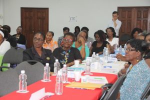 A section of the participants at the Department of Gender Affairs’ Health is Wealth Seminar for Women and Girls at the St. Paul’s Anglican Church Hall on March 08, 2018