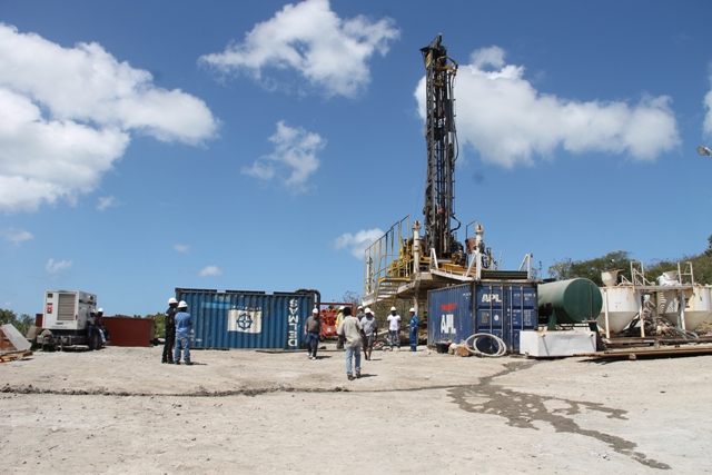 Drilling equipment for a test well at the geothermal development project site at Hamilton Estate (file photo)