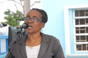 Ms. Catherine Forbes, Development Officer at the Small Enterprise Development Unit in the Ministry of Finance on May 23, 2018, at the closing ceremony for the Essential Oils Workshop hosted by the Small Enterprise Development Unit in the Ministry of Finance on Nevis