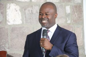 Mr. Greg Phillip, Chief Executive Officer of the Nevis Tourism Authority addressing members of the St. Kitts and Nevis Diaspora at the Premier’s Business Breakfast at the Montpelier Plantation and Beach Club on Thursday, June 28, 2018