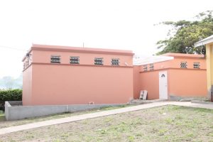 The new student washroom facility at the Gingerland Secondary School