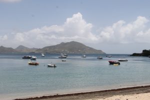 Water taxis at Oualie Bay on June 18, 2018